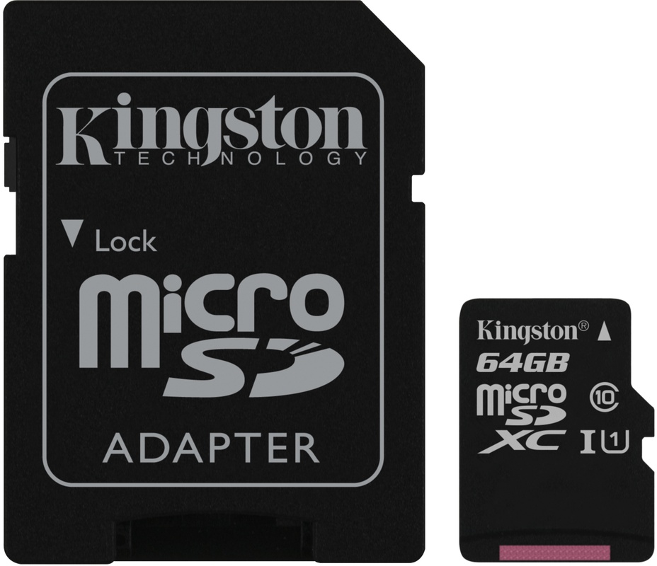 Kingston 64GB MicroSD+adapter